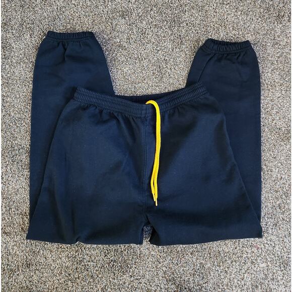 Kids Navy Gym Jogger Pants with Drawstring Dennis Uniform Size Youth Large 12 - Picture 2 of 5